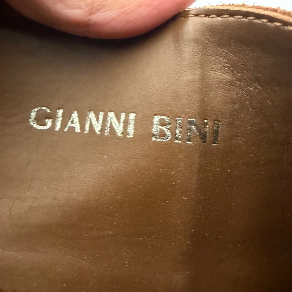 Gianni Bini Brown Suede Over The Knee Block Heel Boots Size 7M